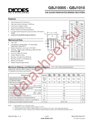 GBJ1001-F datasheet  